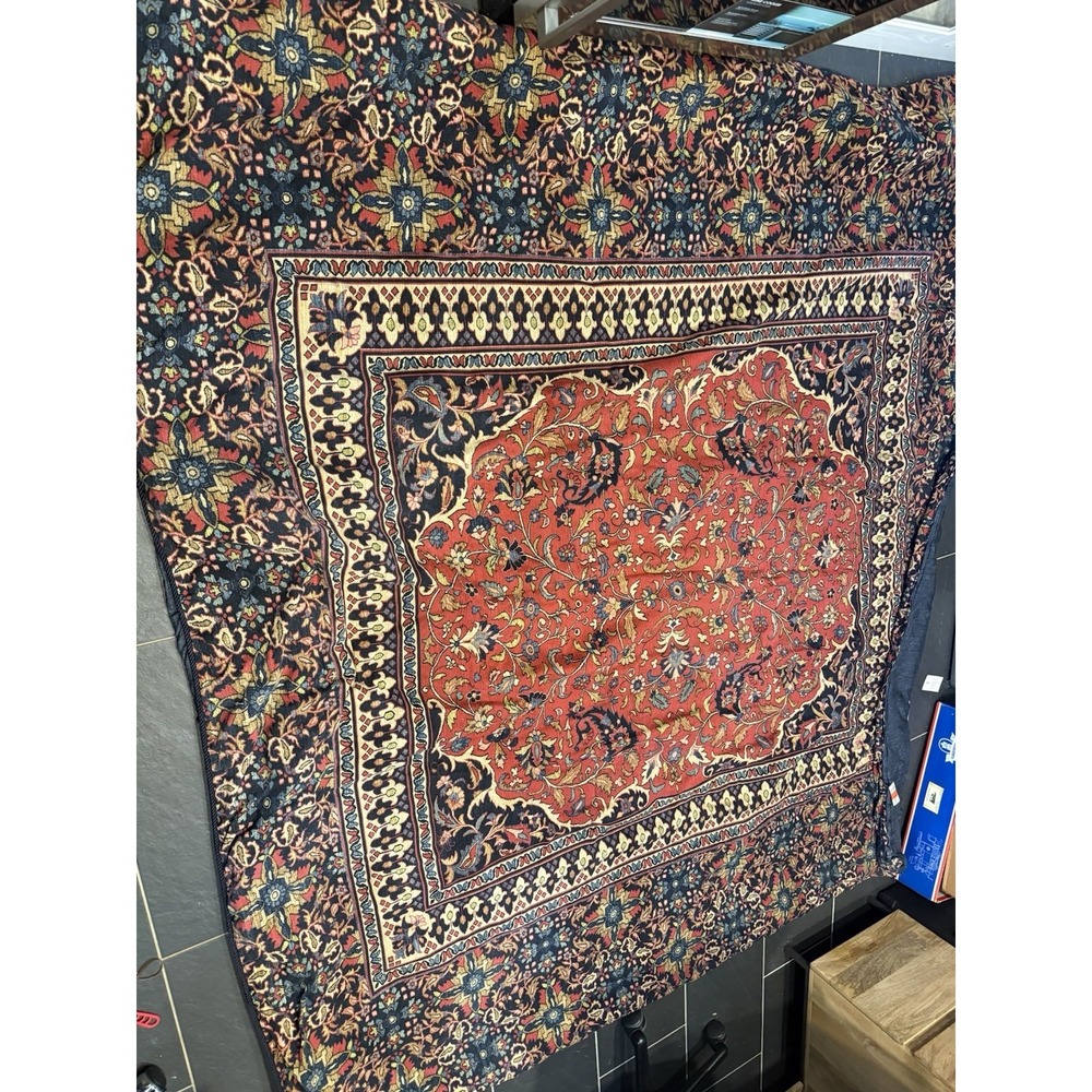 Rare Ralph‎ Lauren Sateen Tapestry Poet Society Full / Queen Comforter.